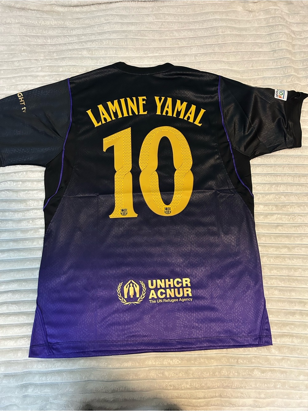 Nike Men's Black & Purple 2026 FC Barcelona Football Jersey with Gold Accent